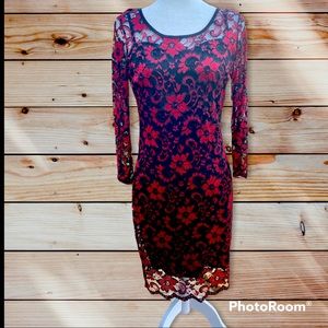 ALMOST FAMOUS BRAND NEW RED AND BLACK DRESS OPEN BACK SIZE XL